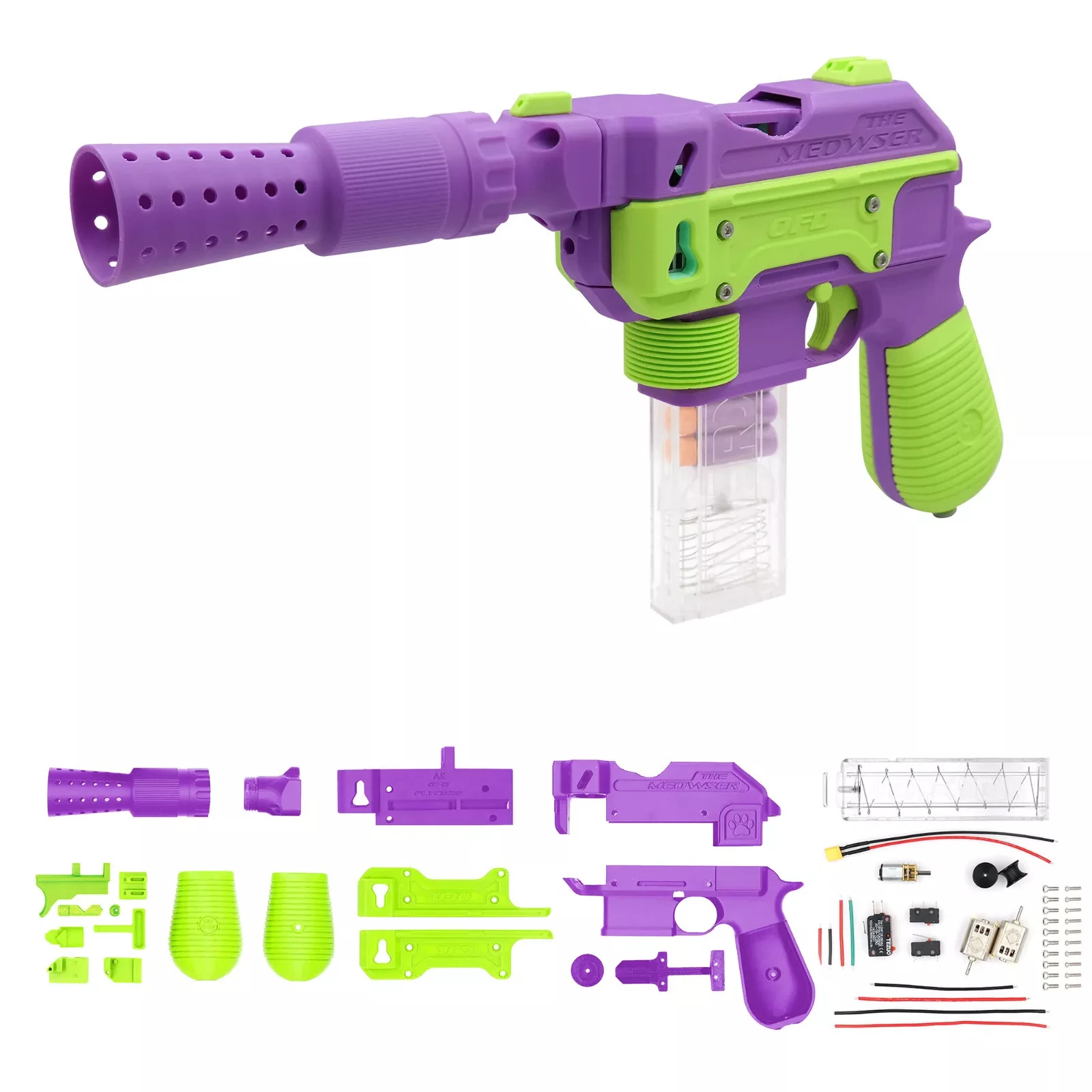 

Mauser C96 Carrot Gun Children'S Soft Bullet Toy Fully Automatic Burst Eva Electric Toy Pistol For Holiday Gifts For Children