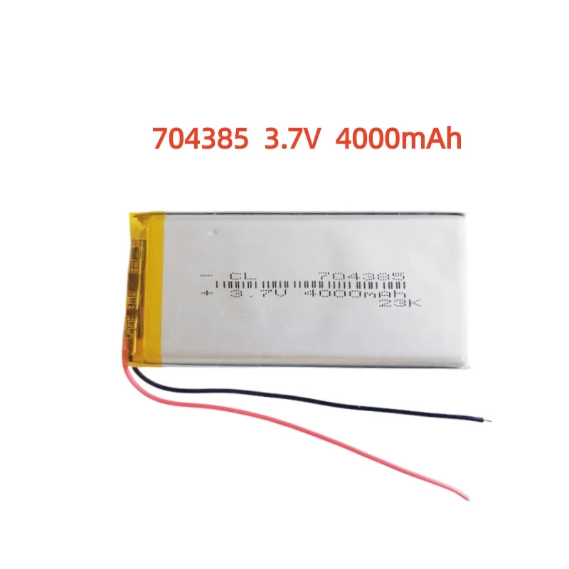 

704385 3.7V 4000mAh Lithium Polymer LiPo Rechargeable Battery Li cells For PAD DVD E-book Note Book Bluetooth Headset Mobile