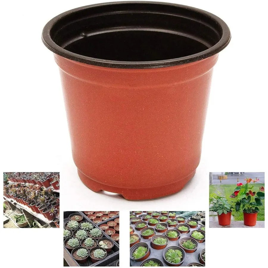 

Plastic Plant Nursery Pots 6 50 pcs Reusable for Seed Starting Seedlings Cuttings Transplanting Flower Plant Pots