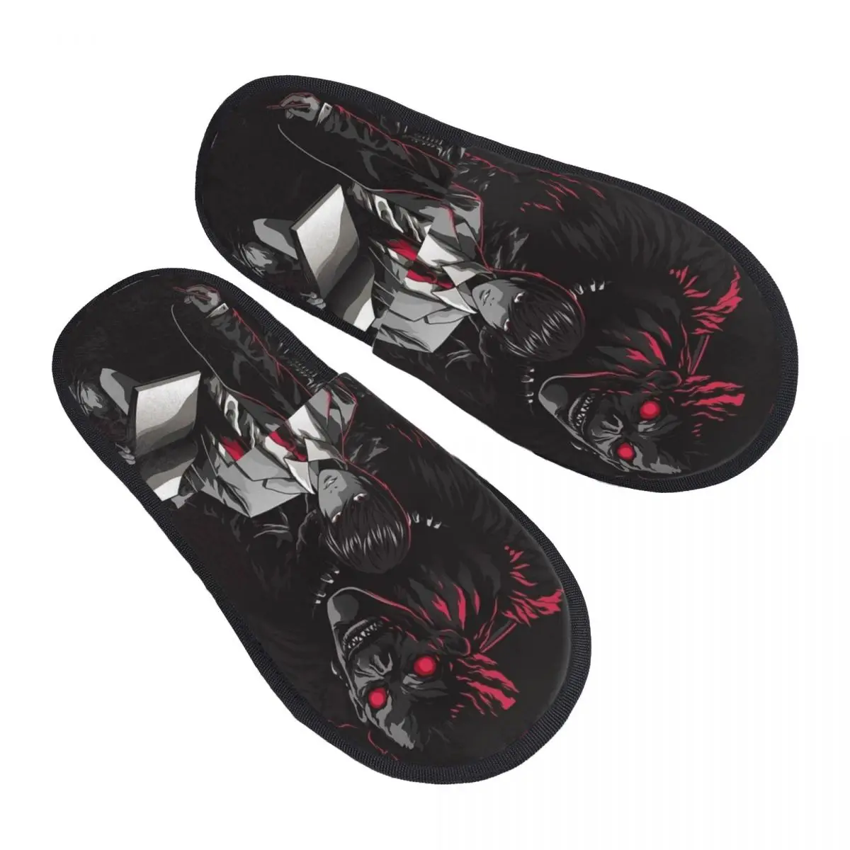 

Зимние плюшевые тапочки Death Note для спальни, аниме Ryuk Light Yagami, мягкие тапочки из пены с эффектом памяти, противоскользящие