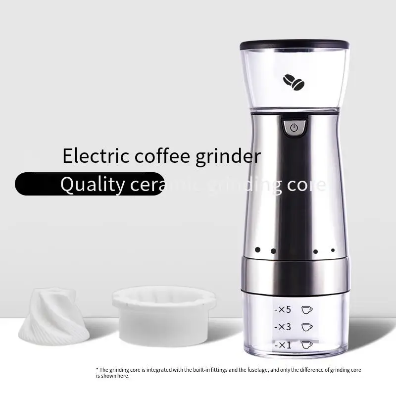 Electric coffee grinder, bean grinder, USB charging grinder, full-automatic household grinder, small bean grinder