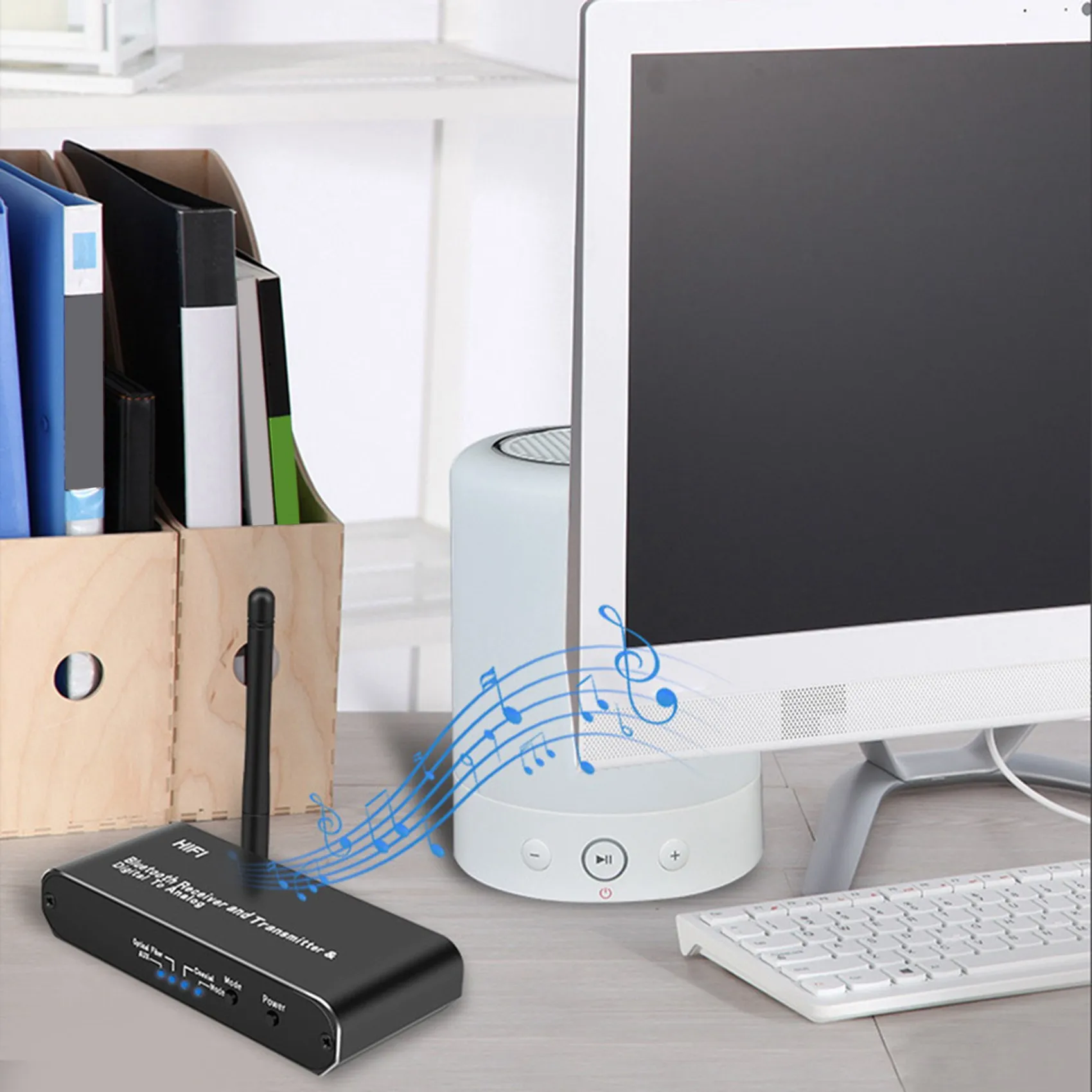 HFES 디지털 오디오 변환기 Bluetooth 5.0 오디오 수신기 송신기 동축 광 AUX Bluetooth 수신기