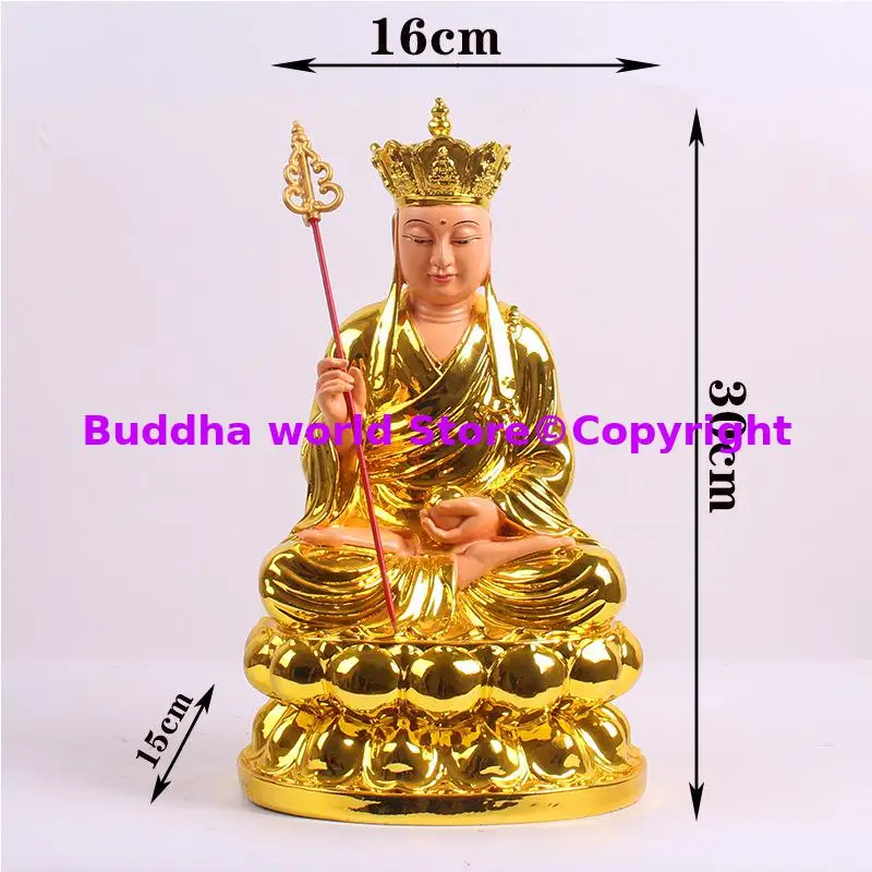 special offer A set 3PCS SAN SHENG FO golden Buddha statue Shakyamuni Avalokitesvara Ksitigarbha Bodhisattva temple HOME worship