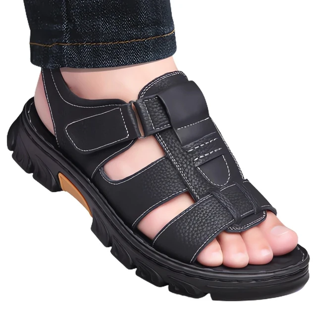 Non leather sandals deals