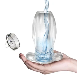 Tapón de Enema de bidé transparente hueco de silicona, ducha Anal con tapón