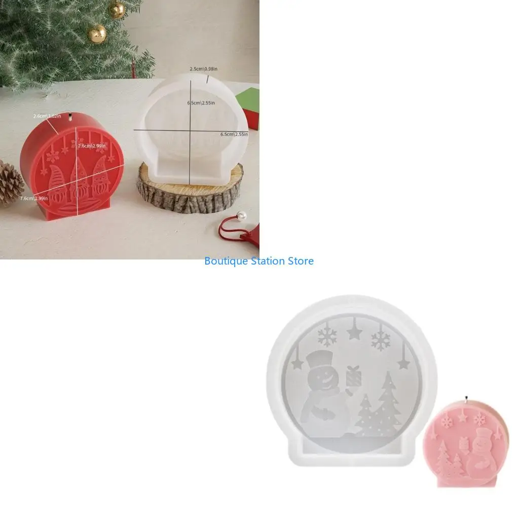 

Y55F Flexible Figurines Mold Molds Clay Mold Christmas Series Hand Making Mold