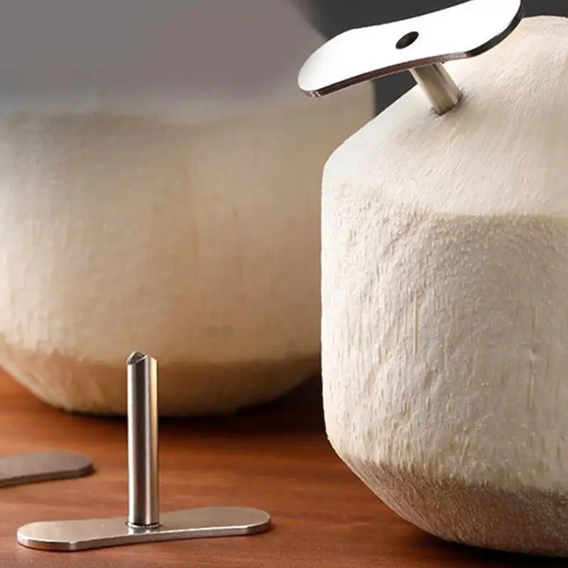 Easy‑Use Reusable Stainless Steel Coconut Opener Manual Punch Drill No Sharp Edge Safe Hole Maker For Young Coconut Water