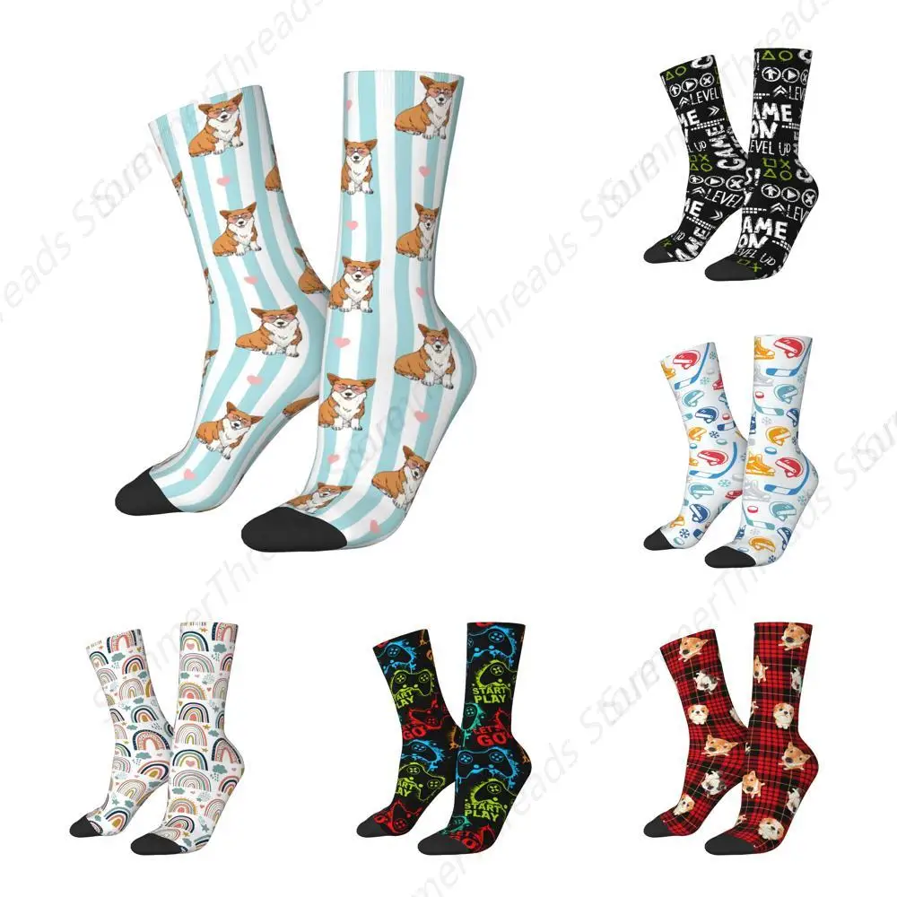 

Женские повседневные носки, милые забавные носки валлийского корги, новинка, носки для экипажа, подарки на день рождения, годовщину, Рождество (один размер)