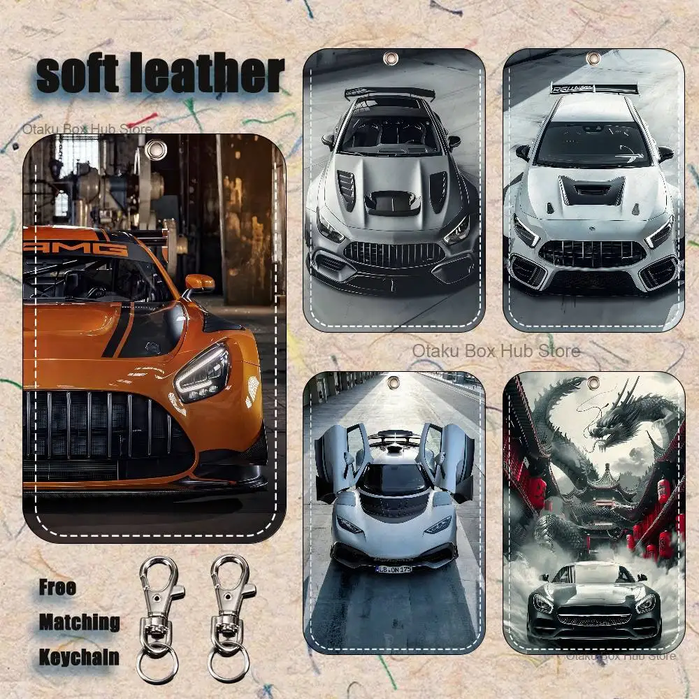 

Cool Domineering M-Mer-ce-des-ES Holder Keychain For Bank Business Work Card Holder Student Card Protective Case Bus Card