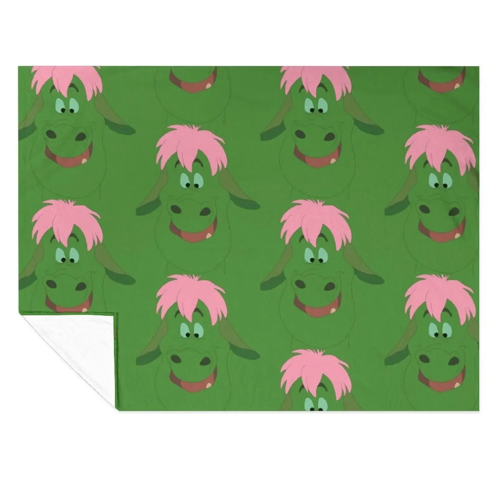 

Elliot the dragon Throw Blanket Flannel Fabric Cute For Sofa Thin Multi-Purpose Blankets