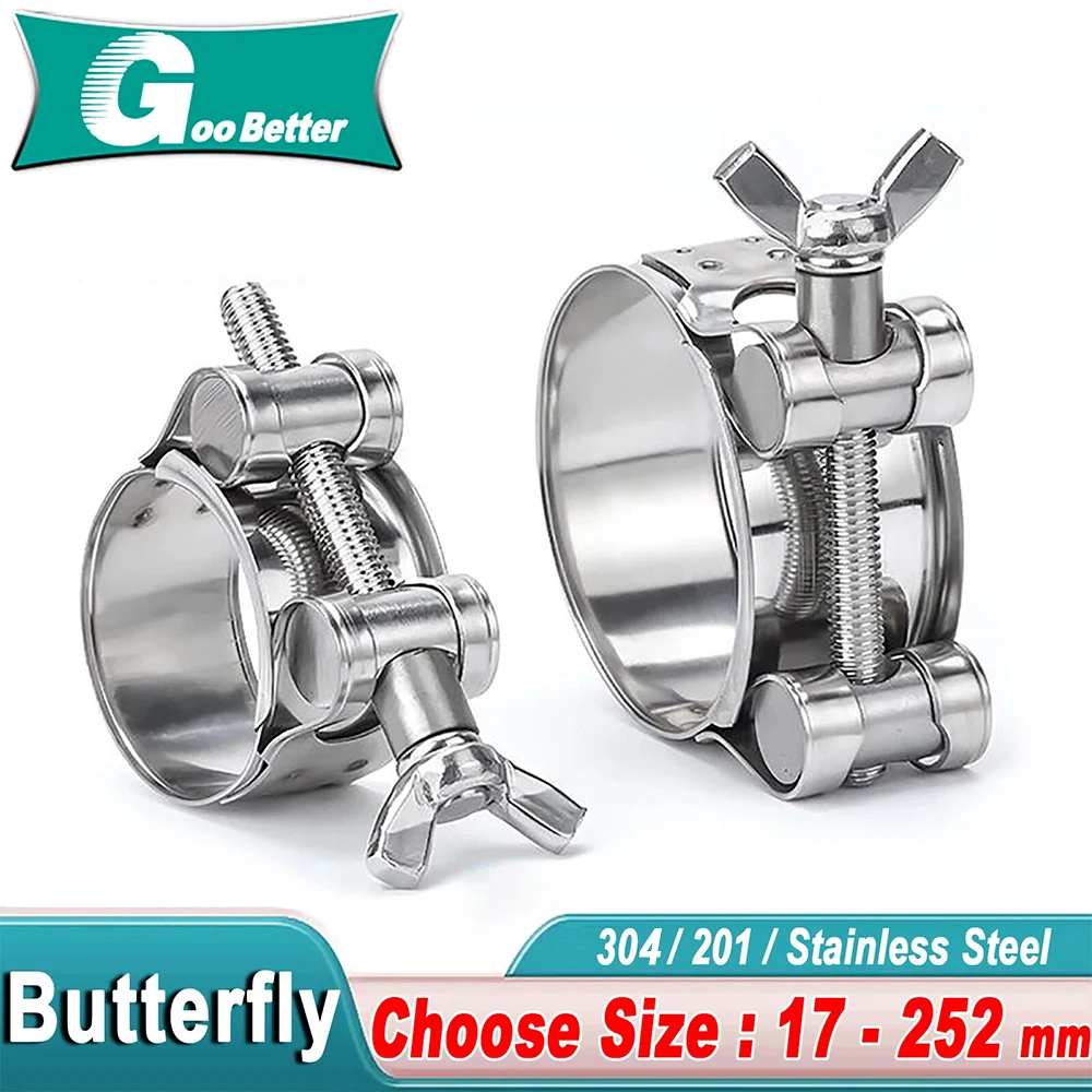 

Stainless Steel Hand Twisted Clamp Hose Air Water Pipes Exhaust Fuel Clip Motorcycle Muffler Clamps Durable Sealing Welding Tool