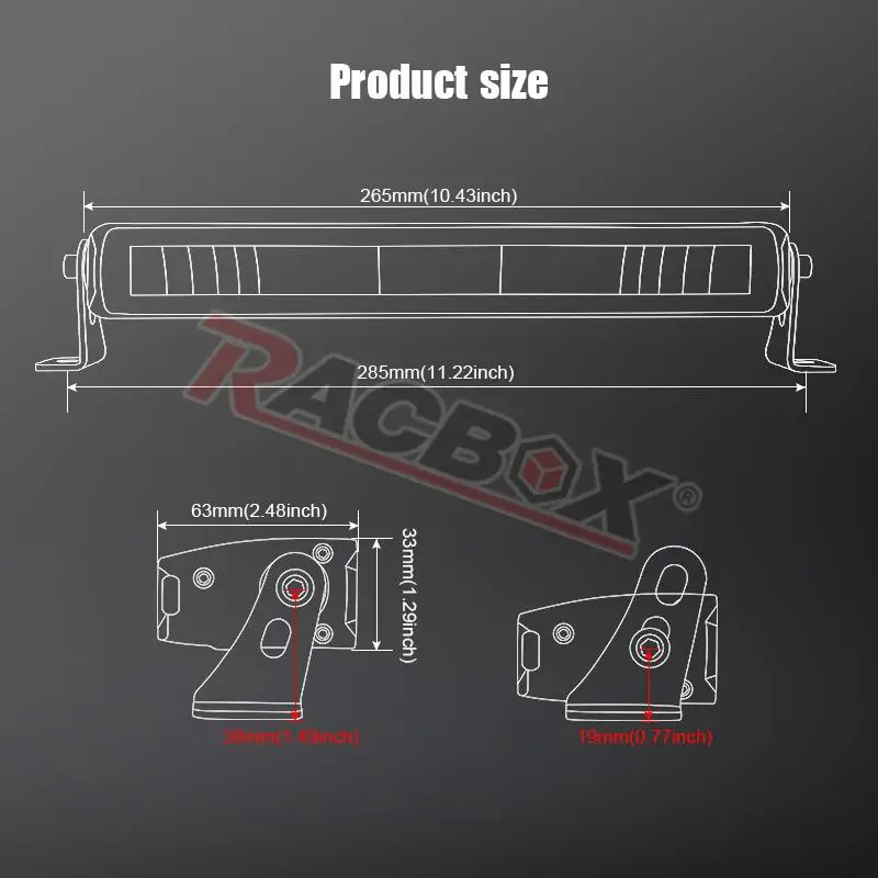 10inch 20inch Single Row Work Lamp LED Headlight Bar for Heavy Truck Offroad SUV Goods Van Front Bumper Yellow Fog Light 12V 24V