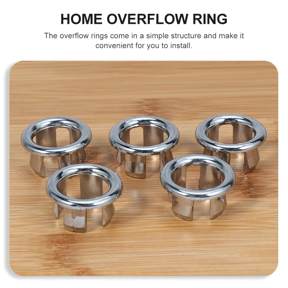

20Pcs Overflow Rings Smooth Edges Easy Install Basin Overflow Ring Sink Hollow Ring Wash Basin Supplies Sink Accessories