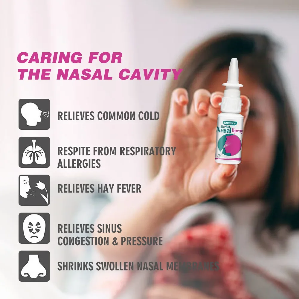 Nasal Patency Spray Allergic  Herbal Decontamination Nasal Stuck Sneezing and Runny Nasopharyngeal Care Liquid Nasal Spray