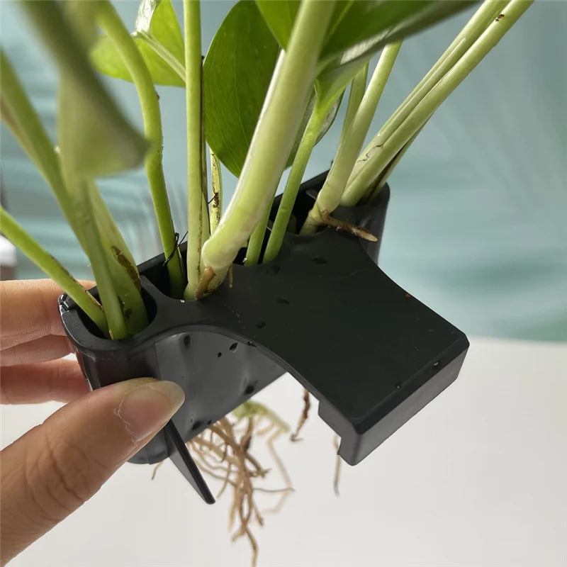 aquarium plant holder 2PCS Open Face Emerging Plant Holder Aquarium Hanging Aquatic Plant Holder Fish Tank Decorations for Emers