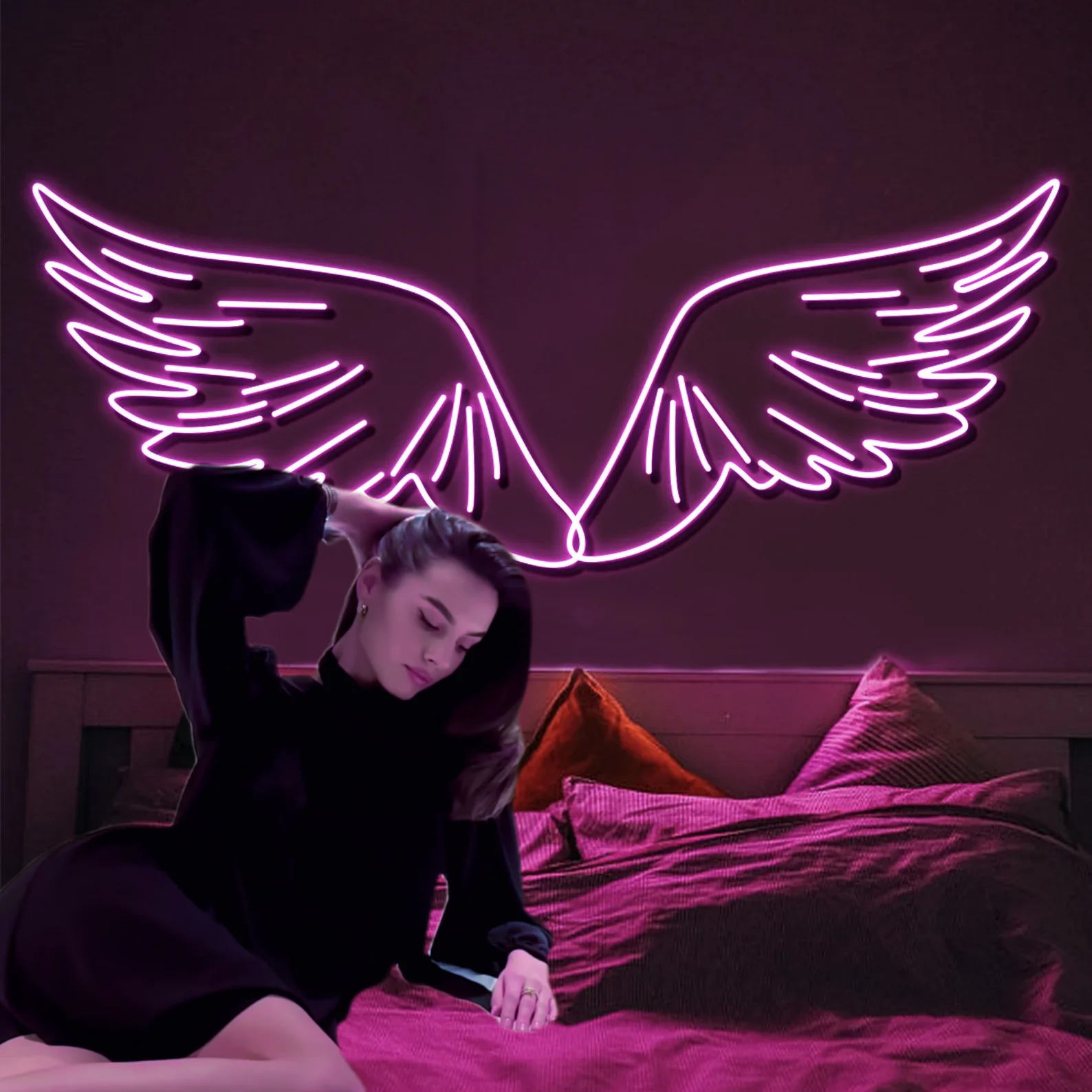 LED Neon Sign - Angel Wings - Custom Neon Sign, Neon Wings, Photo Booth, Neon Light, Neon Wings, Party Neon, 2023Angel and Devil