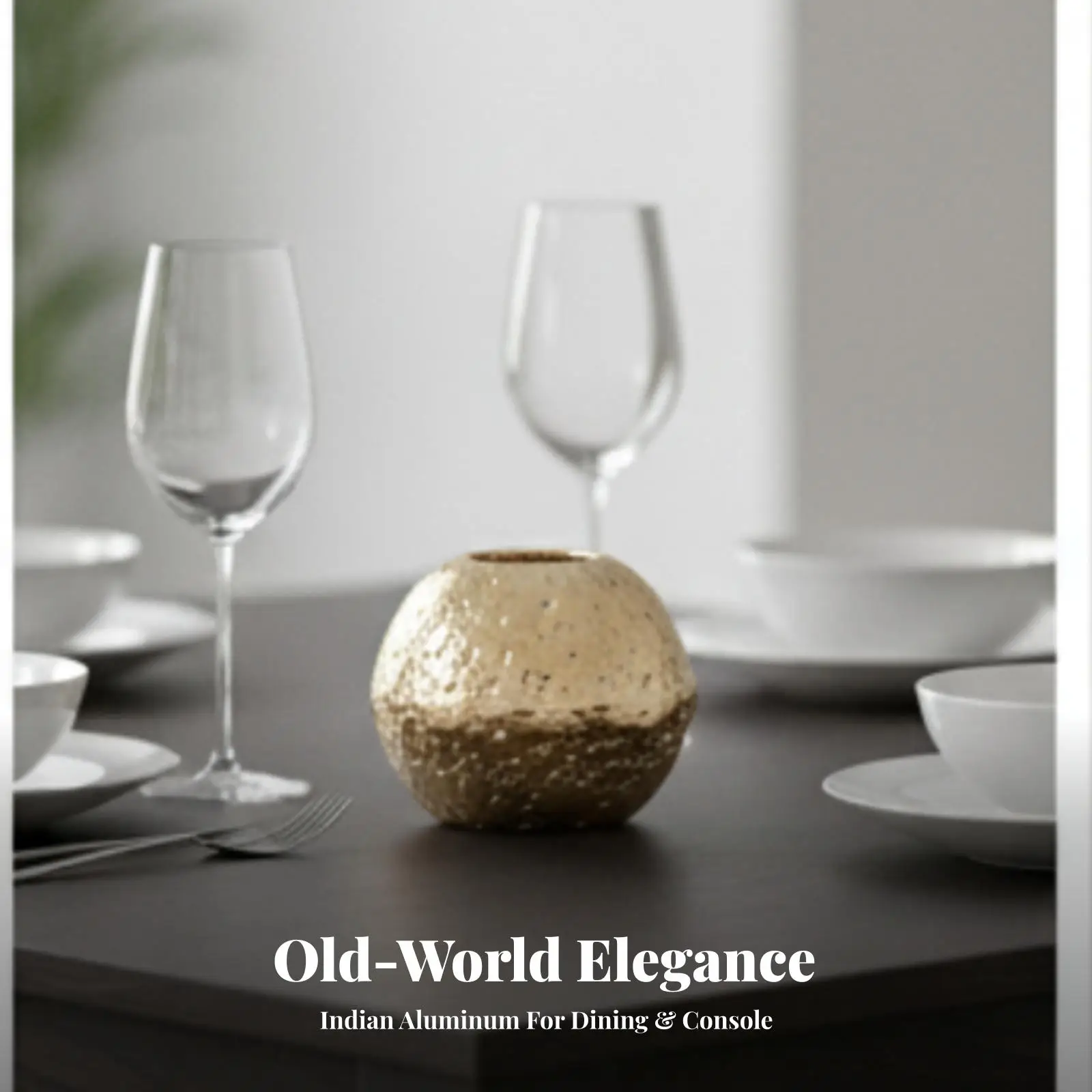 Aluminum Candle Holder Electroplated Spherical Candle Holder Candlestick Elegant Decor Modern for Dining Table, Mantel