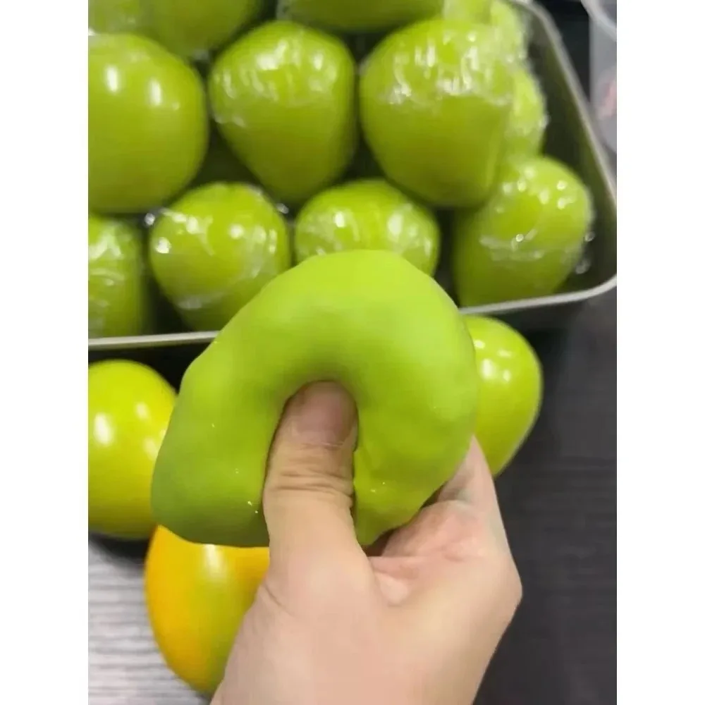 TPR Knuspriger Zitrone-Mango Stressball, Farbwechselnder Quetschball, ASMR Sensorisches Stressabbau-Spielzeug – Detail 4