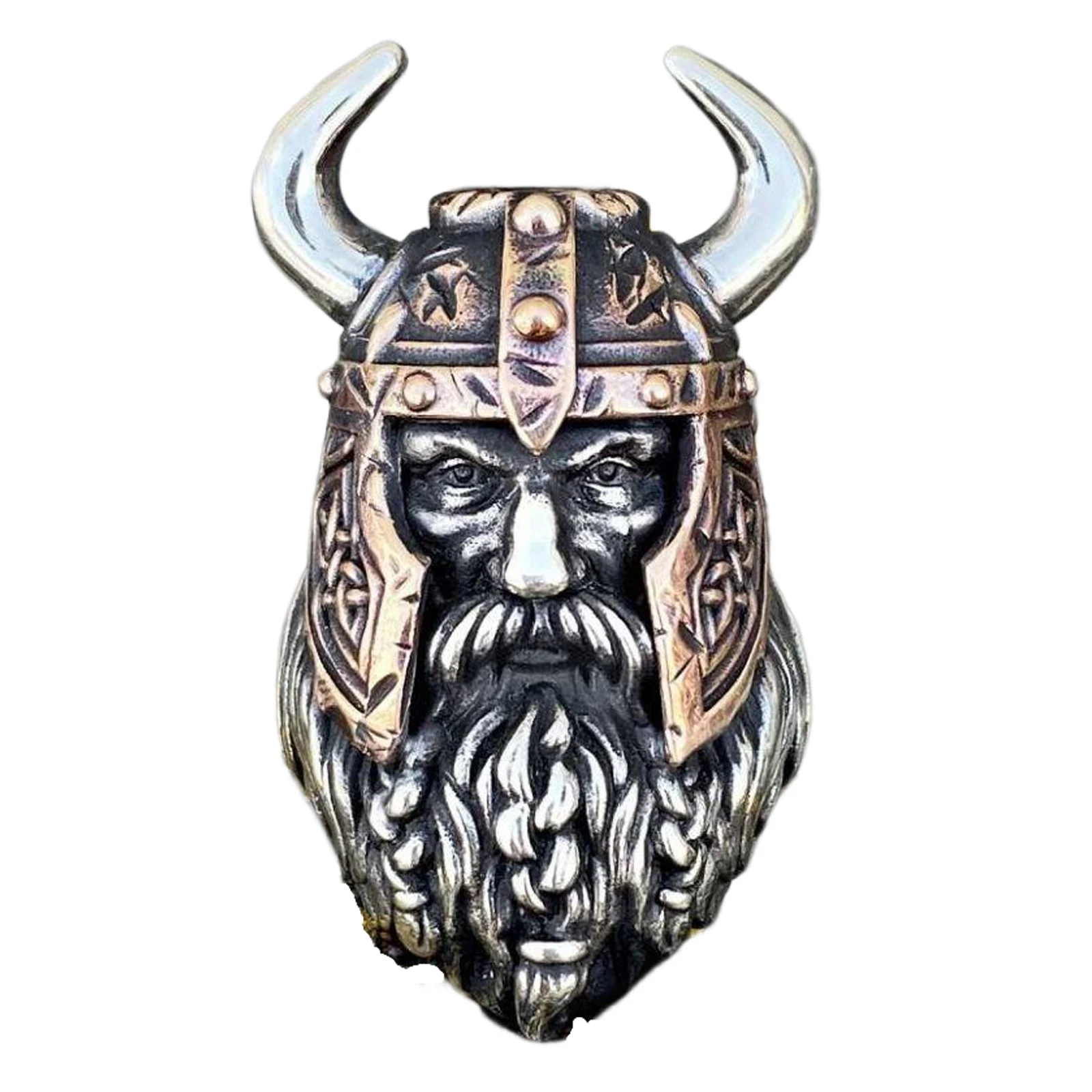 Brass Copper Viking Man Knife Beads Outdoors EDC Tools Lanyard Paracord Key Rings Pendants DIY Accessories Umbrella Rope Pearl