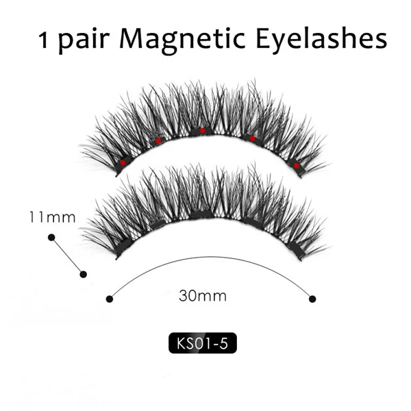 Magnetic Mink Lashes 1 Pair Magnetic EyeLashes Natural Hair Mink Lashes 3D Mink Fake Lash 100% Dramatic EyeLashes Fluffy