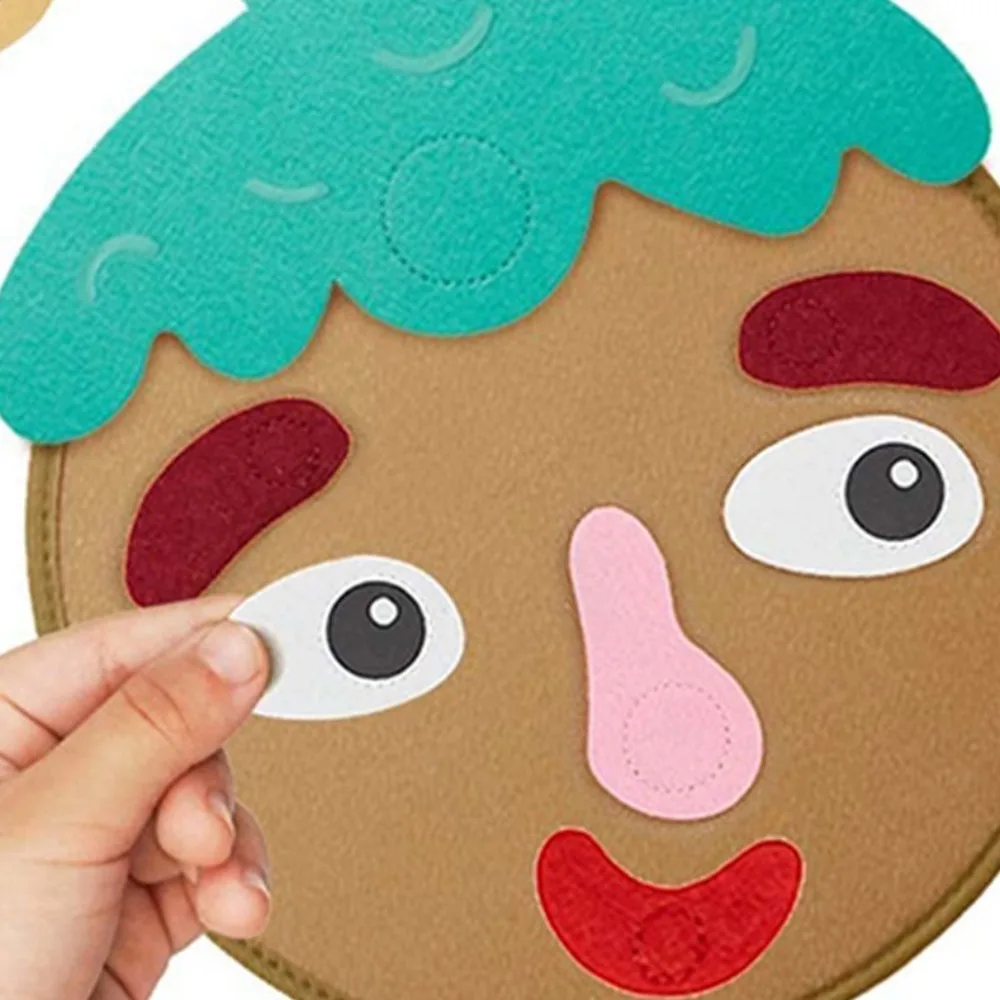 Apprendimento sociale emotivo Gioco di espressione facciale Montessori Interazione genitore-figlio Giocattoli educativi in feltro Apprendimento prescolare