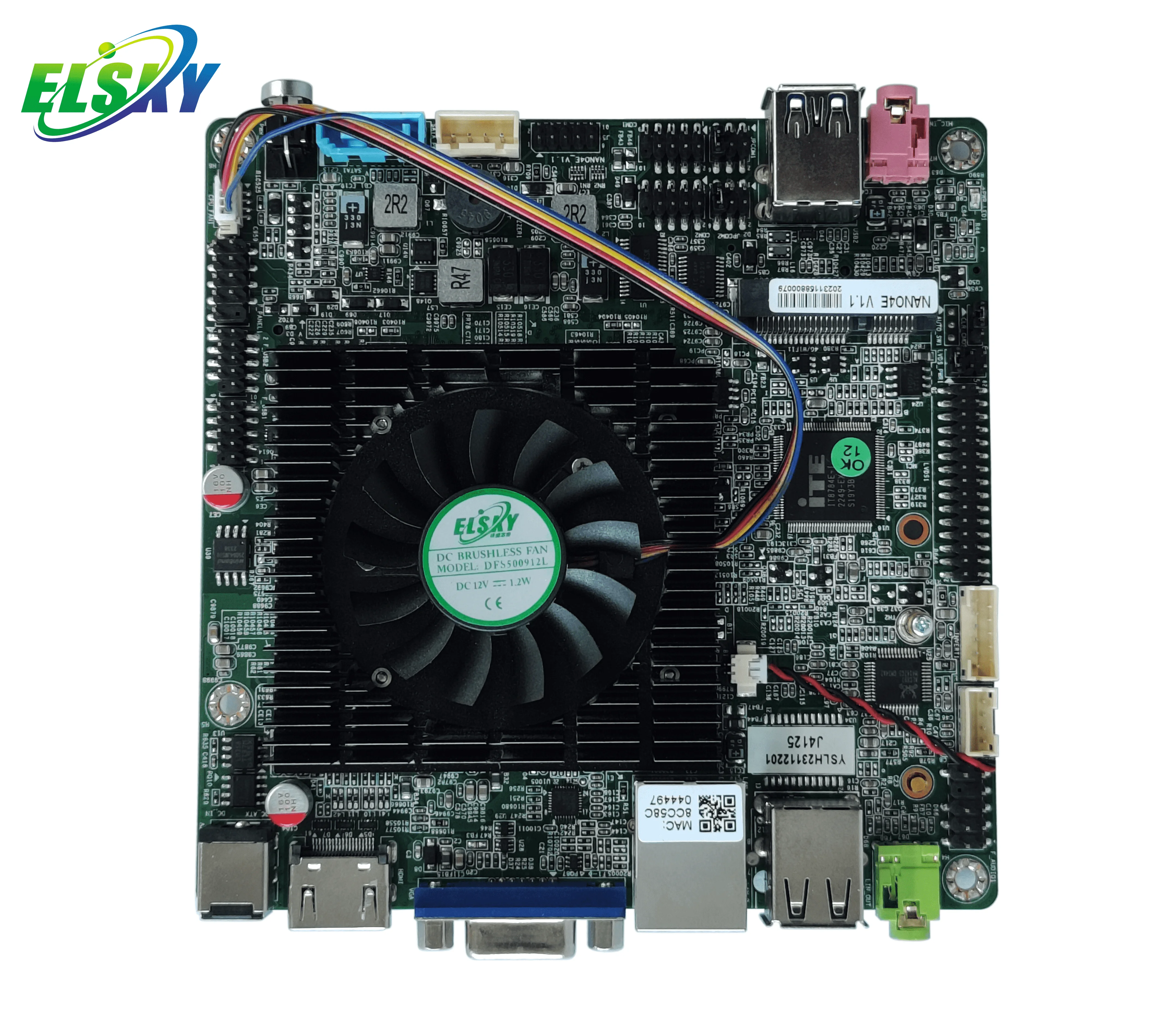 NEW New ELSKY NANO4E NANO-ITX Industrial Motherboard  J4125/J5040 4K VGA M.2 SATA 3.0 16GB DDR4 Single Channel