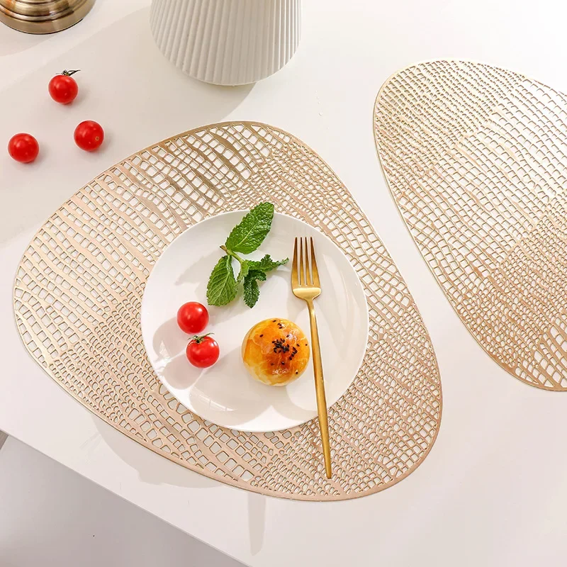 Swan Egg Shape Placemat PVC Heat Insulation Pad Non-slip Table Mats Coaster Kitchen Home Decor