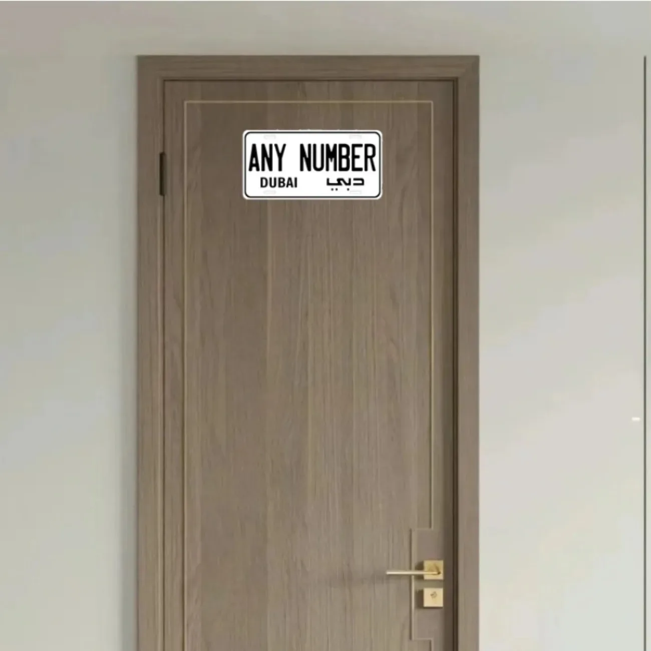 Custom Personalized Dubai Style Metal Sign, Exquisite Custom Number Wall Decor Waterproof Dustproof (Only Decoration)