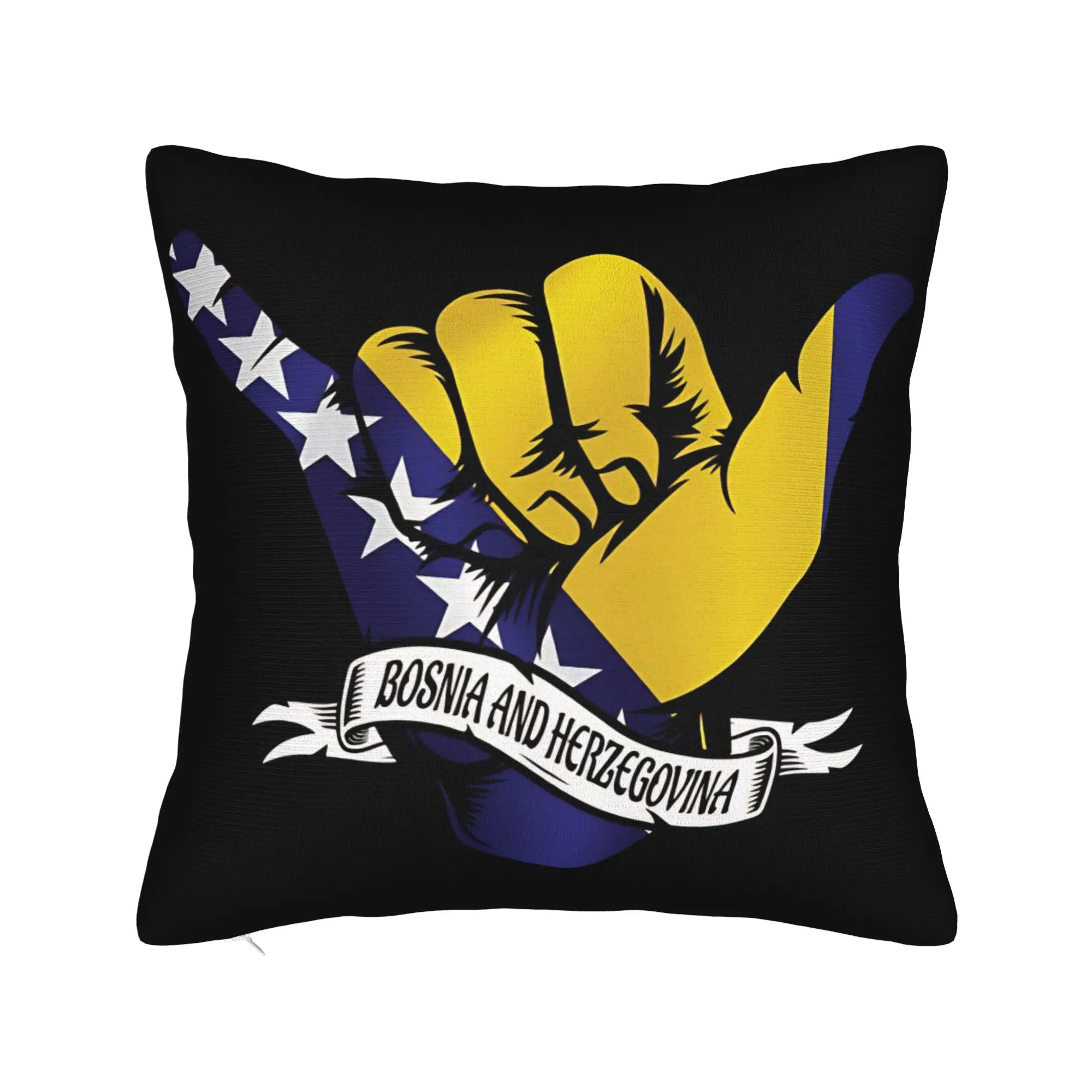 Decorative Pillow Covers Bosnia and Herzegovina Flag Product Home  Pillow Case Cover Square Style Multi Size