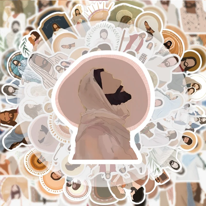 52 Vintage Artistic Character Stickers, Vibrant Sticker Decals, Multiple Styles Without Duplication, Suitable for Water Bottles, Laptops, Suitcases, Skateboards, Guitars, Party Decorations