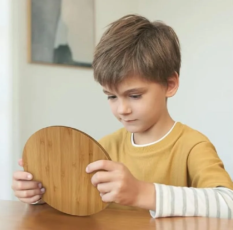 Labirinto rotondo in legno Gioco da tavolo Labirinto di marmo per l'educazione Attività divertente Giocattolo Rompicapo Puzzle Due palline di metallo per bambini Adulti