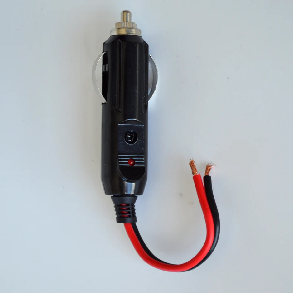 Auto 20A Male Car Cigarette Lighter LED Socket Plug Connector Adapter Sigaretten Aansteker Auto Copper Wire High-power 12V 24V