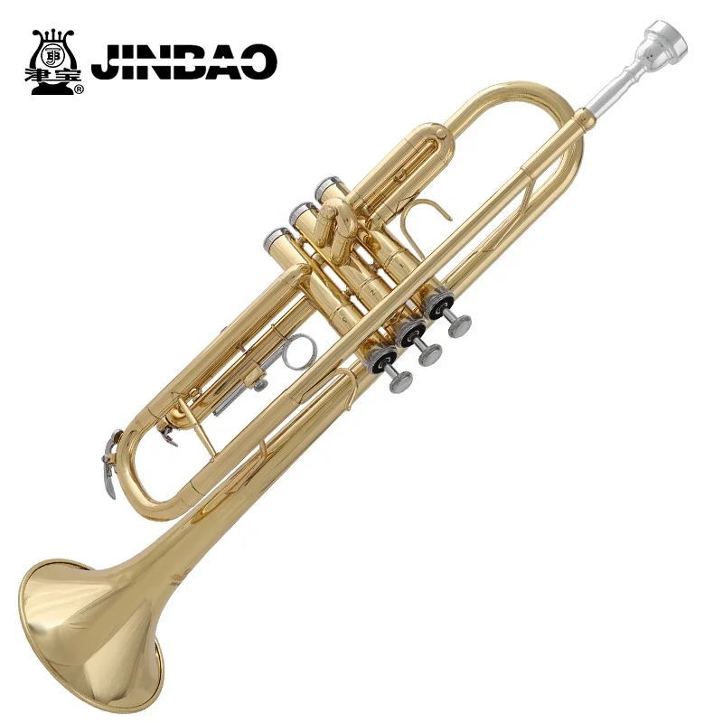 

Factory Price JinBao TR-300 Yellow Brass Bb Key Standard Practice Trumpet