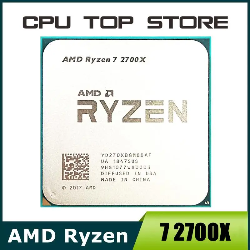 Top AMD Ryzen 7 2700X R7 2700X 3.7 GHz Eight-Core Sixteen-Thread 16M 105W CPU Processor Socket AM4