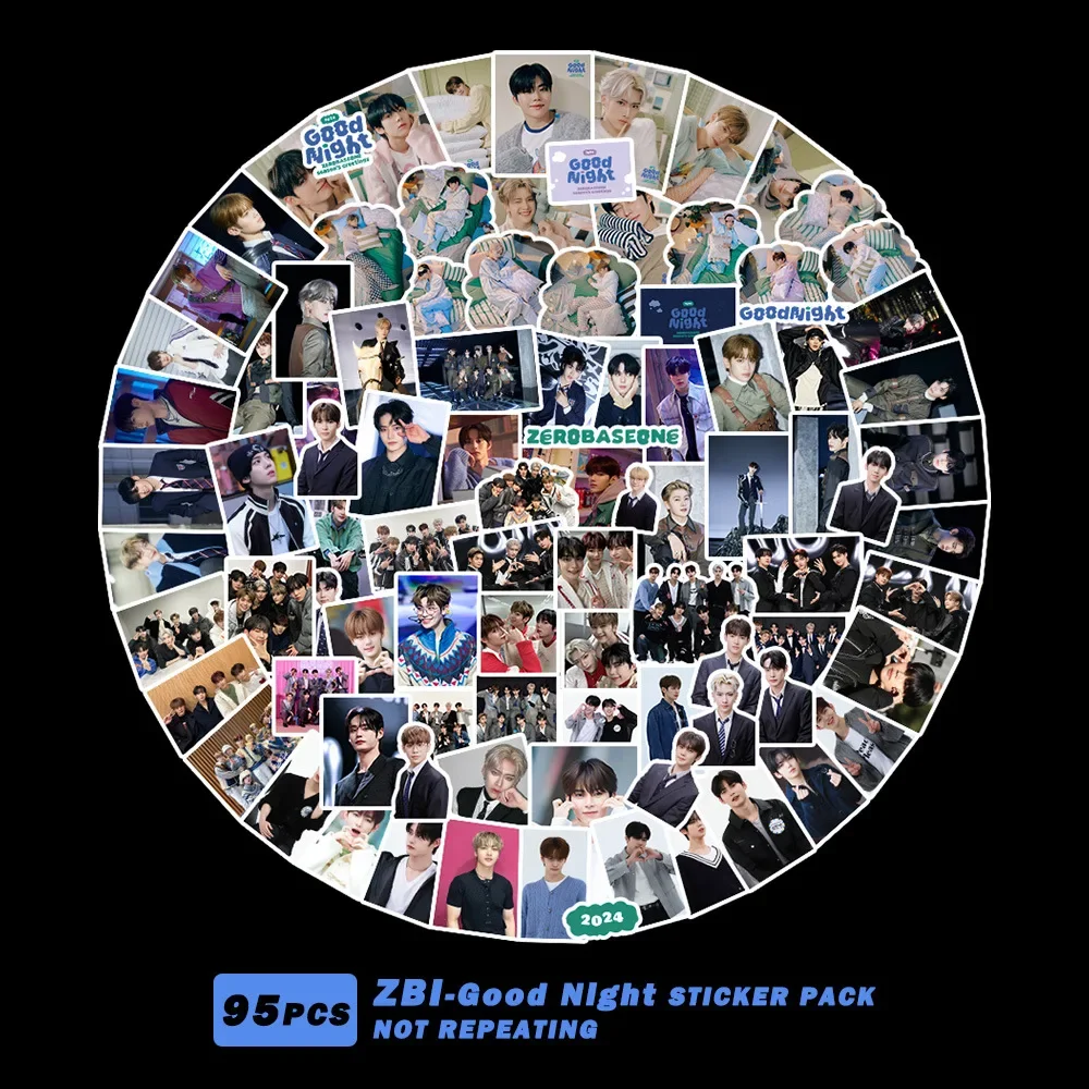 95Pcs/Set Kpop ZB1 1st Album YOUTH IN THE SHADE New Album Sticker Double Side Print Photo Sticker ZEROBASEONE Fans Gifts