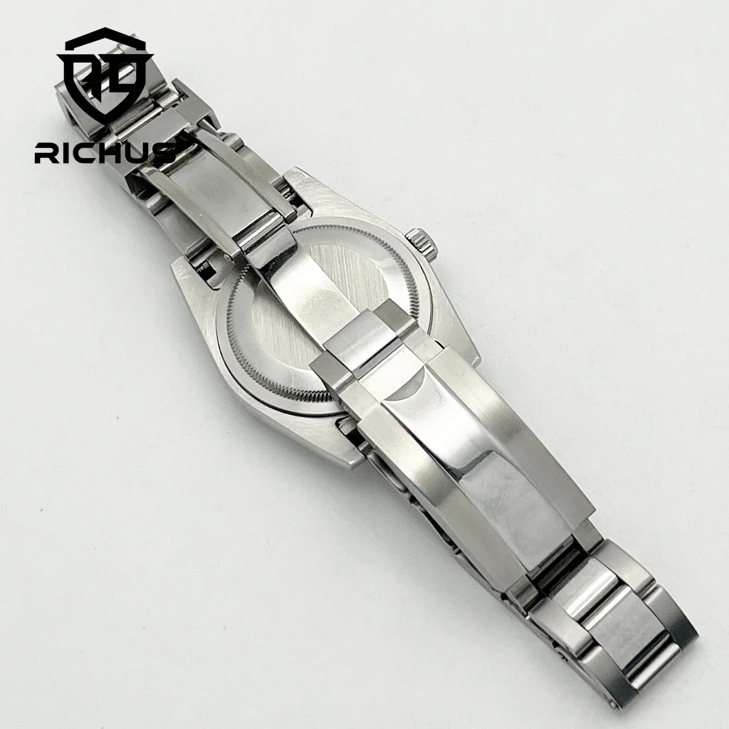 RICHUS 36/39 мм полированный корпус для часов с сапфировым стеклом подходит для NH35 NH36 Miyota8215-DG ETA 2824 PT5000 аксессуары для часов с механизмом