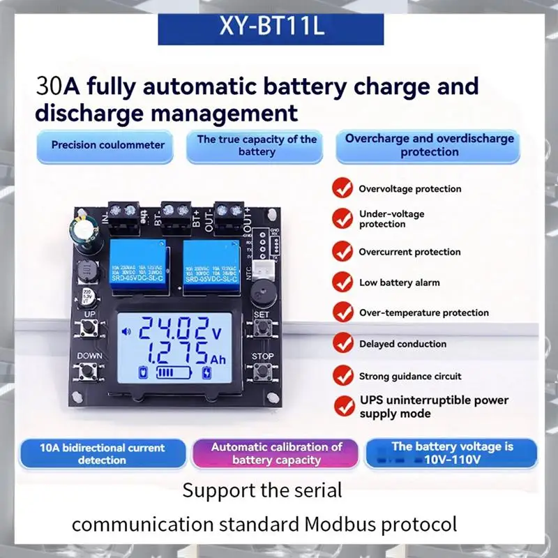 Hot Selling-XY-BT13L 30A Battery Charge Control Module Charge And Discharge Protection Bidirectional Current Detection Protector