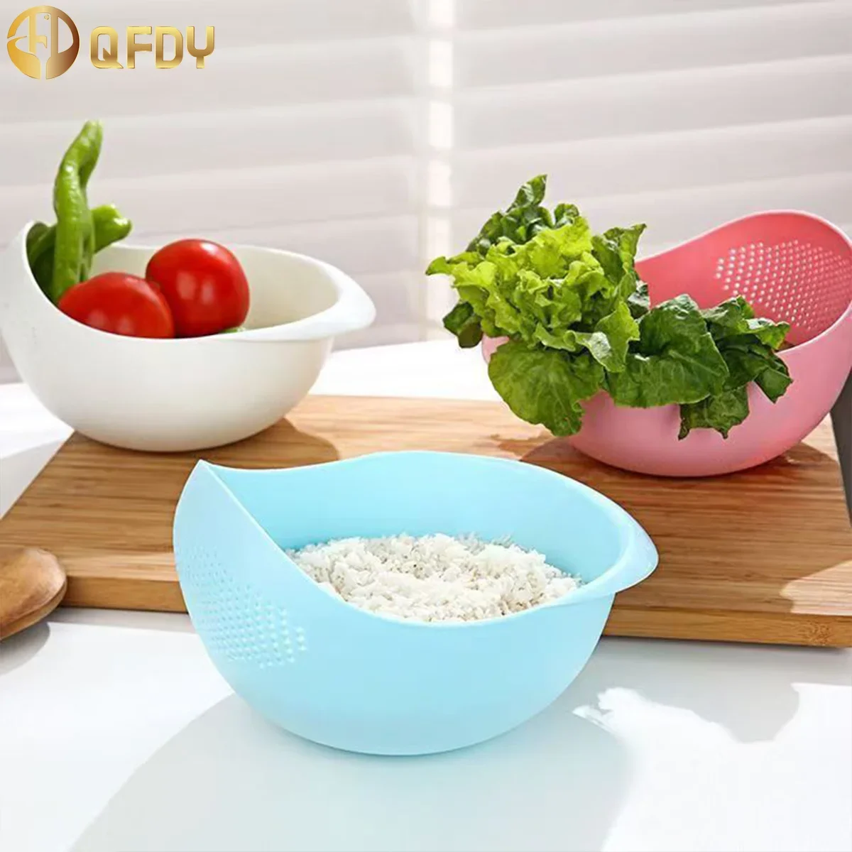 

Household washing fruit basin kitchen washing rice machine drain basket washing vegetables multi-functional filter tool