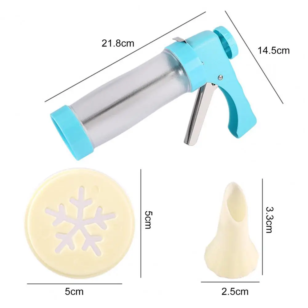 1 Set Cookie Press Stainless Steel Cookie Maker Kit Creative Baking Tool With 16 Plates And 6 Nozzles Kitchen Dessert Supplies