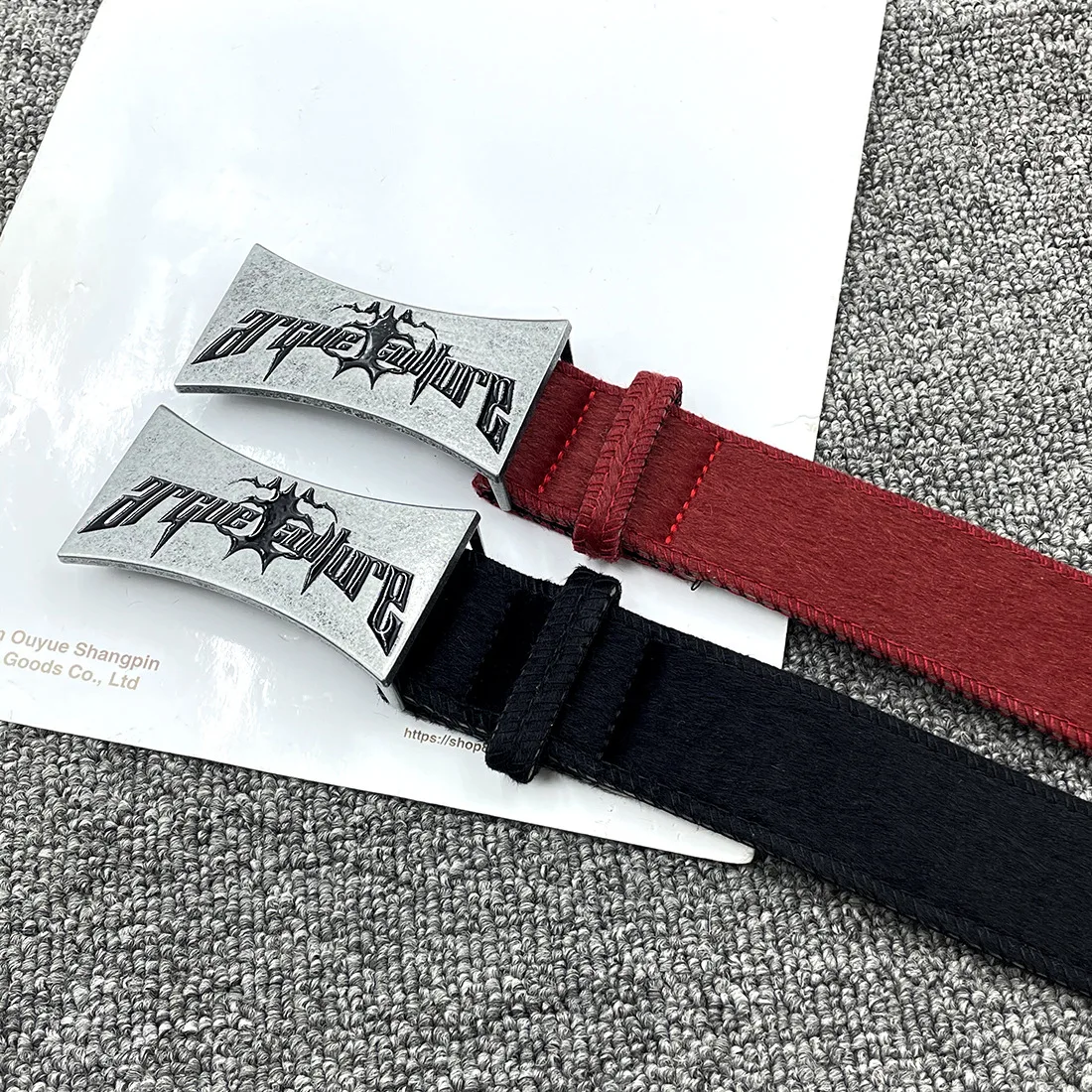Hot Girl Y2K Plush Furry Belt Gothic Punk Metal Buckle Belt, Retro Faux Fur Waistband Street Fashion Women Decorative Belt