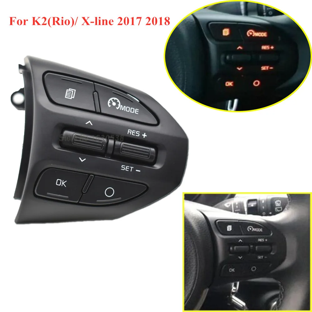 Steering Wheel Button Switch For KIA K2 RIO 2017 2018 RIO X LINE Buttons Bluetooth Phone Cruise Control Volume 96720-H8520