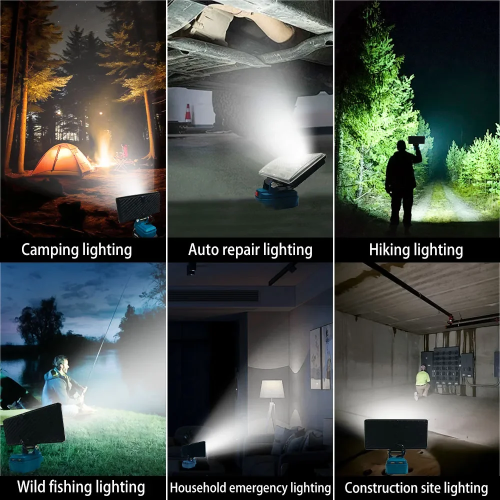 90W LED-Flutlicht-Arbeitsleuchte für DEWALT 18V 20V Akku, kabellose Großflächenlampe für Garage, Werkstatt, Baustelle, Wartungs- und Reparaturarbeiten – Detail 10