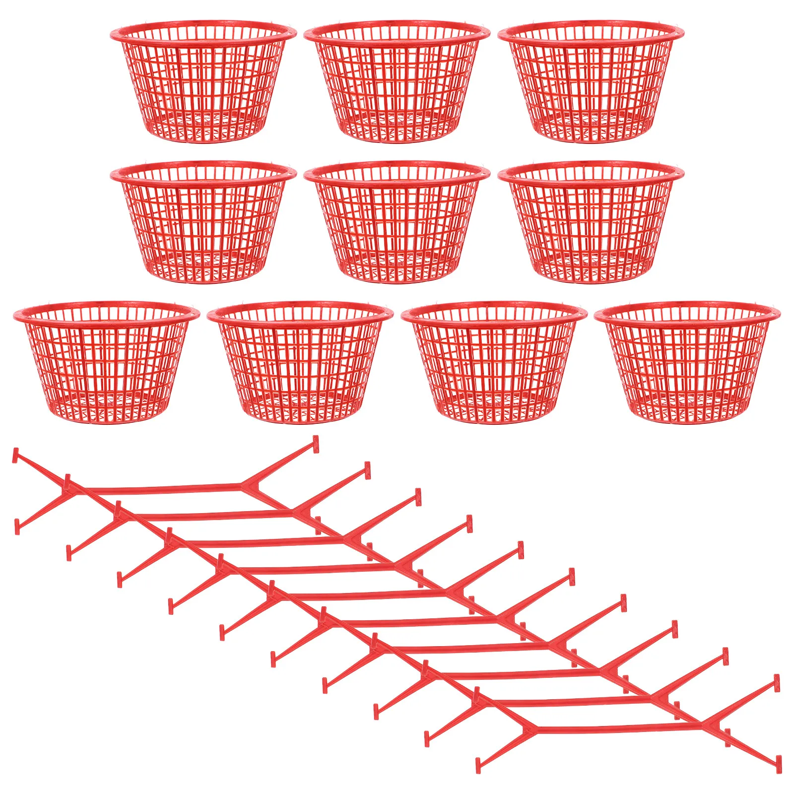 

10pcs Plastic Mini Fruit Picking Baskets Small Harvest Baskets For Strawberries Blueberries Grapes Vegetables Handle