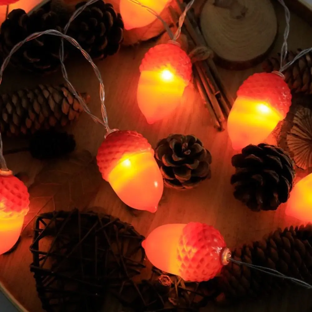 

3m 20LED Christmas Decorative Lights Simulation Flashing Lights Pine Cone Light String Secure Portable Decorative Lantern String