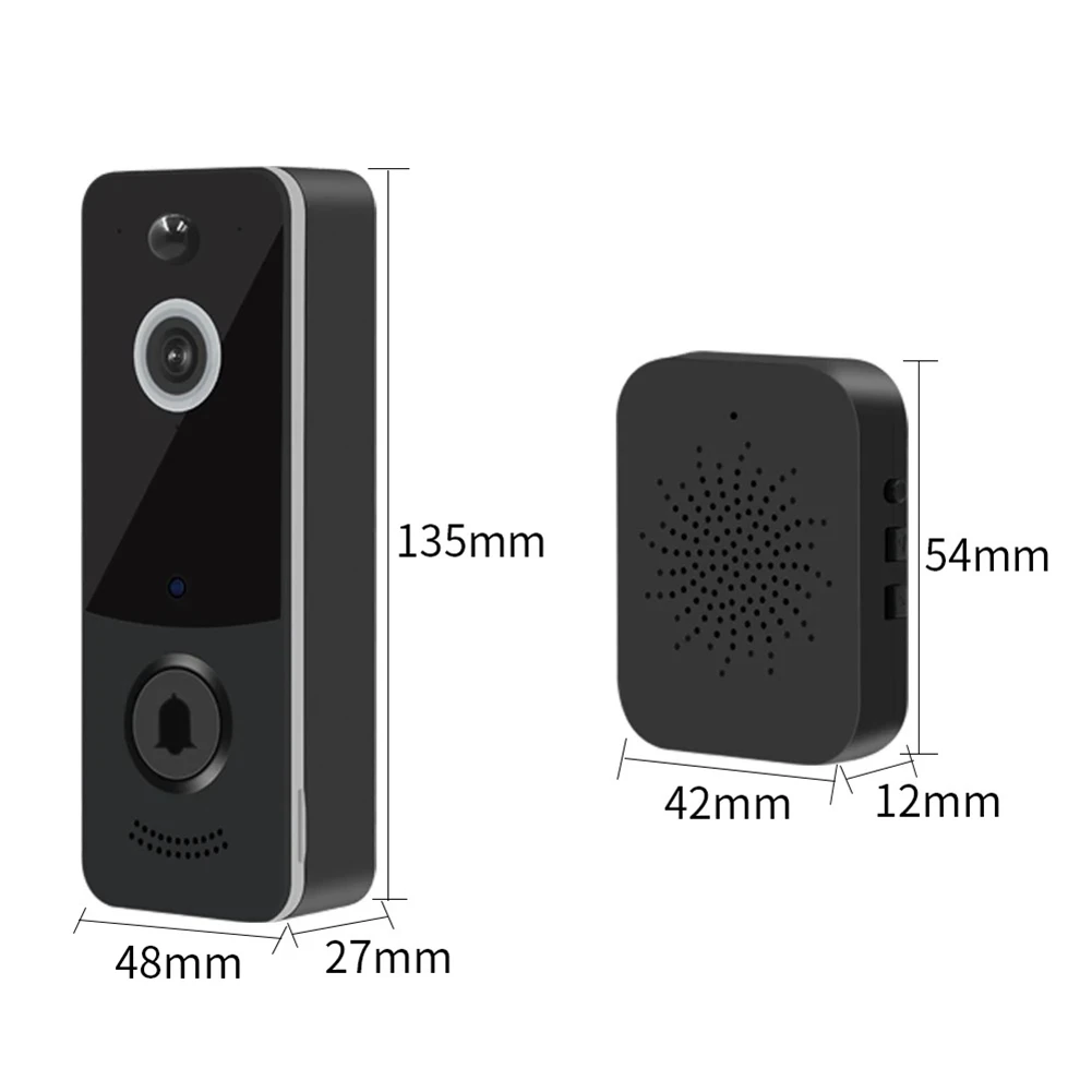 newA10R Wireless Video Doorbell 1080P HD Outdoor Monitor Motion Detection Night Vision Waterproof with 2.4GHz WiFi Intercom