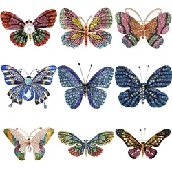 Rhinestone Butterfly Brooches for Women Unisex Pearl Insect Pins Office Party Friend Gifts Jewelry Accessories
