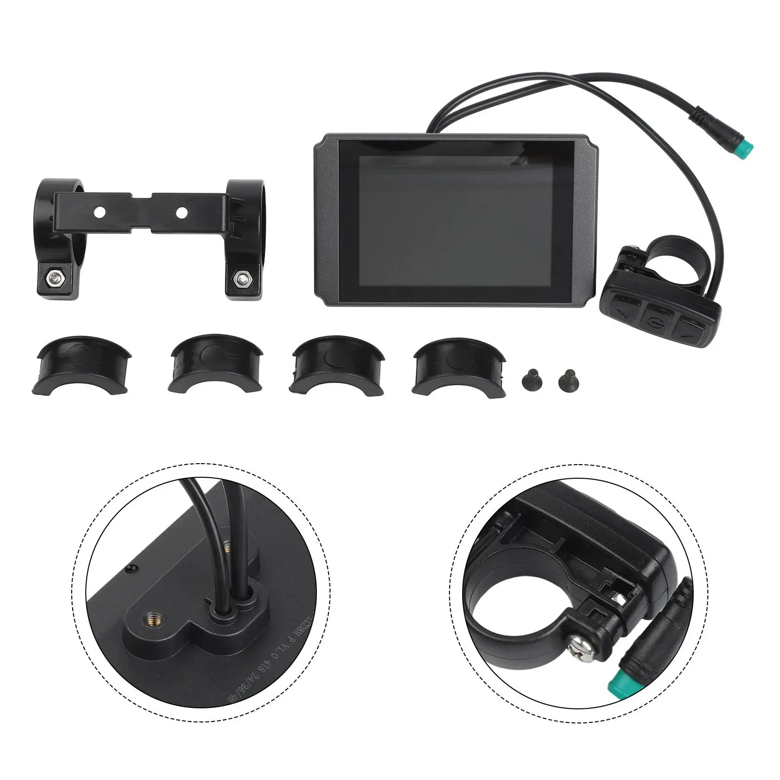 E Bike Meter Compatible with For KT Controllers Lightweight LCD Display Featuring a Compact Design and Waterproof Capabilities