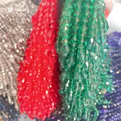 2Y-5Yards.25 Color High Density,Sparkling Crystal Tassel.Lace Trim.Dress Tassel .Earrings,Necklaces,Crystal Jewelry,DIY Beads