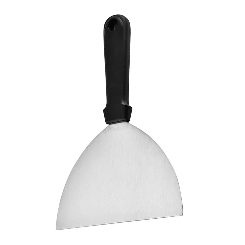 Stainless Steel Semicircle Pizza Shovel Cake Spatula Pancake Turner with Non-Slip Plastic Handle for Easy Loading Serving and