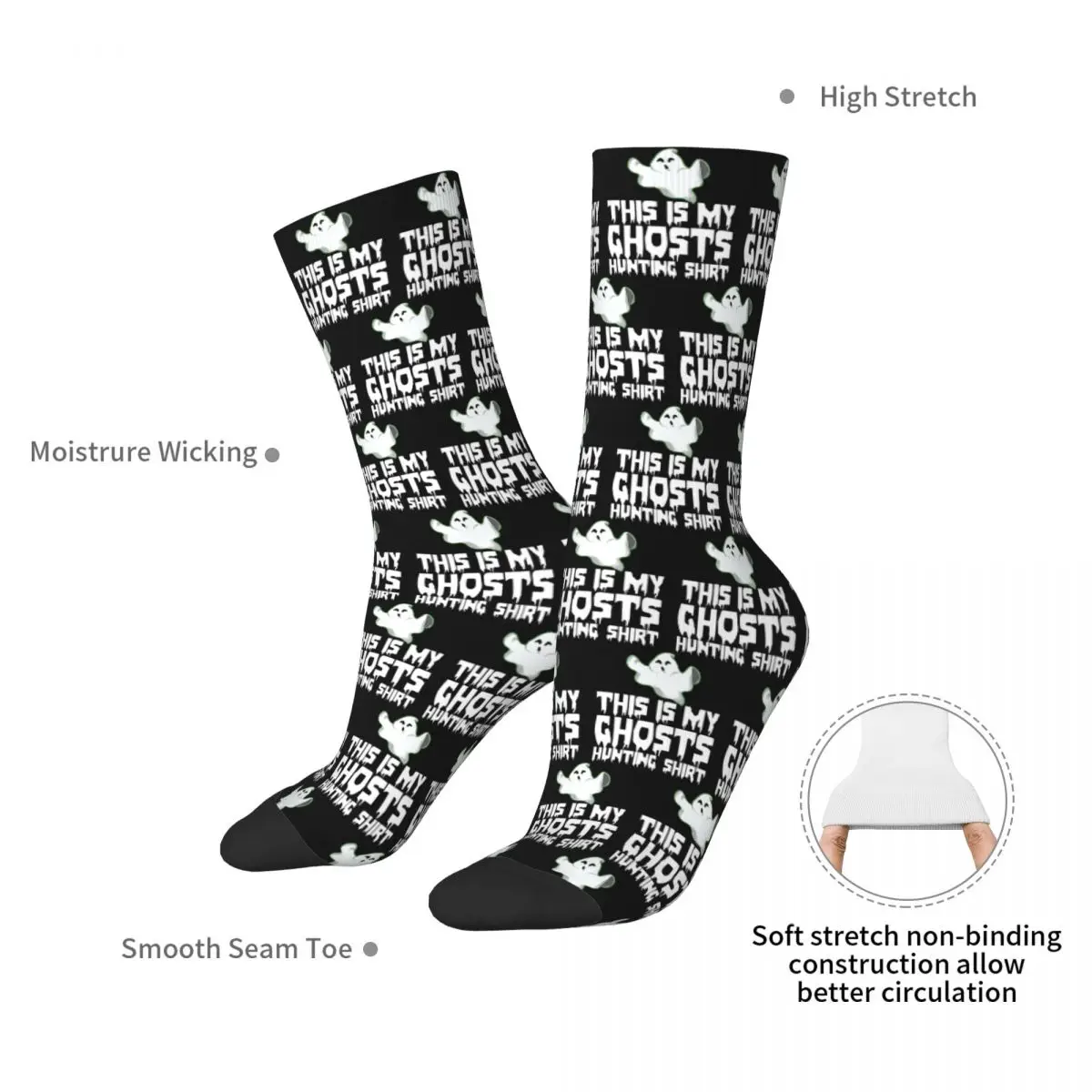 This Is My Ghosts Hunting Shirt Socks Harajuku High Quality Stockings All Season Long Socks Accessories for Unisex Birthday Gift